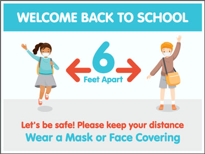 Welcome Back to School Wear a Mask Sandwich Board Sign