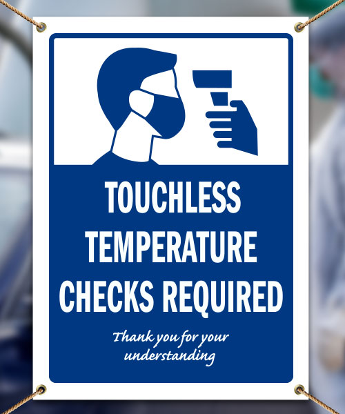 Touchless Temperature Checks Required Banner 