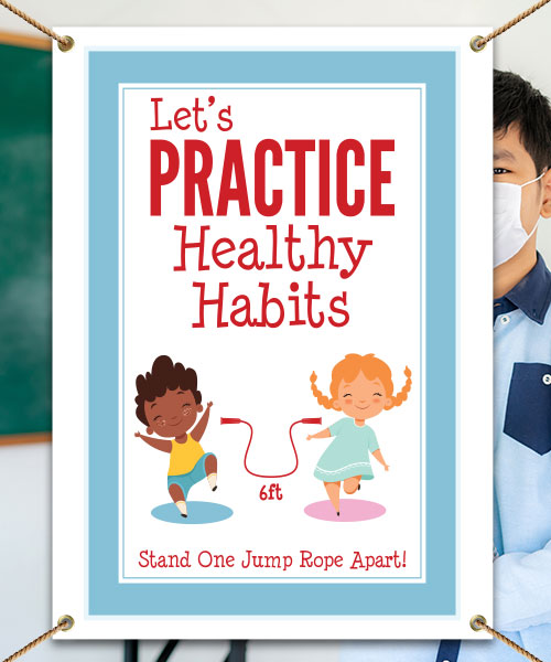 Let's Practice Healthy Habits Banner