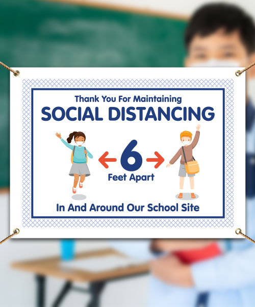 Thank You For Social Distancing School Site Banner