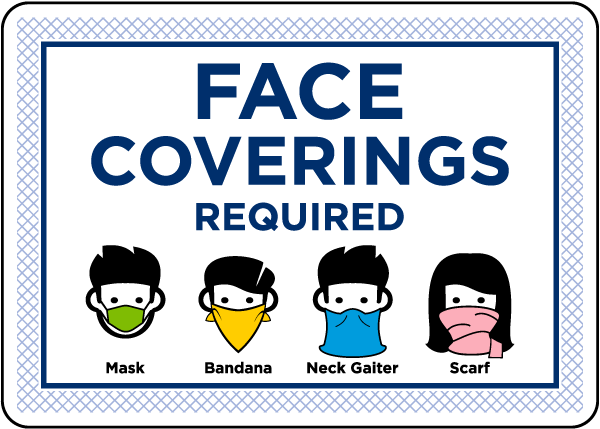 Face Coverings Required Sign