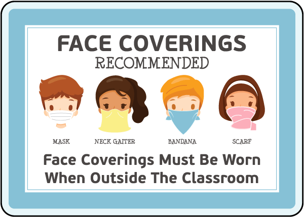 Face Coverings Recommended Sign