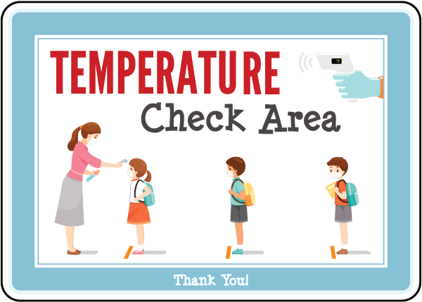 Temperature Check Area Sign