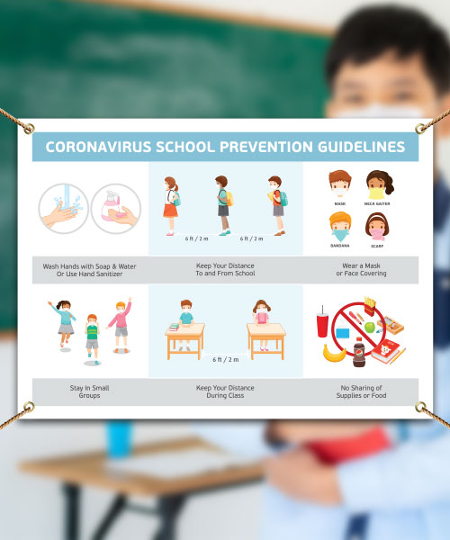 Coronavirus School Prevention Guidelines Banner