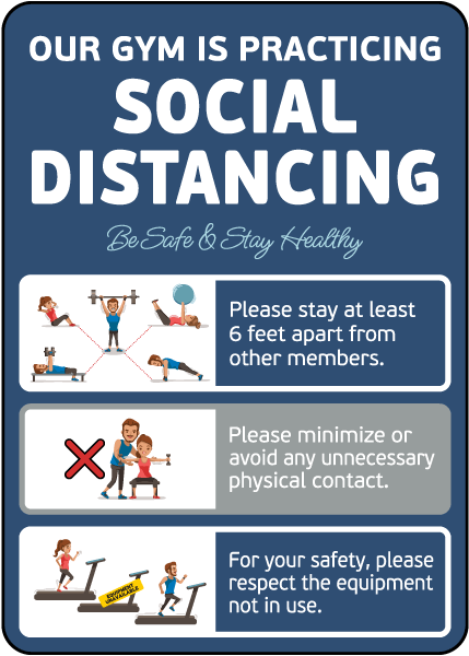 Gym Social Distancing Sign