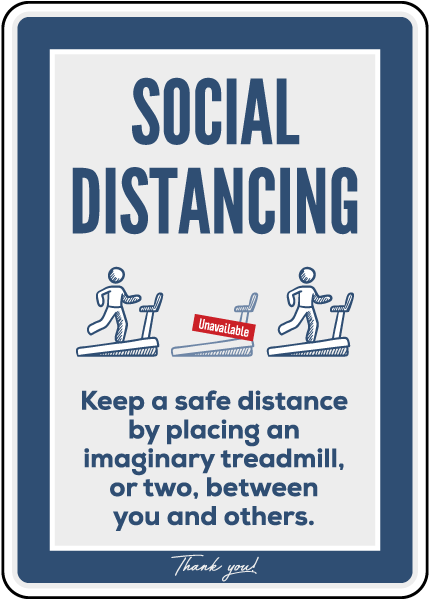 Social Distancing Gym Sign