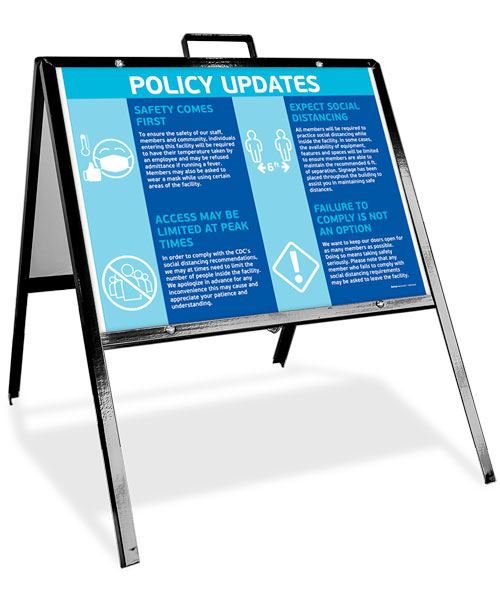 Policy Updates Sandwich Board Sign