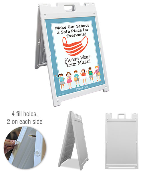 Make our School Safe! Wear Your Mask Sandwich Board Sign