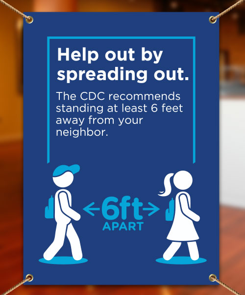 Help Out by Spreading Out Banner