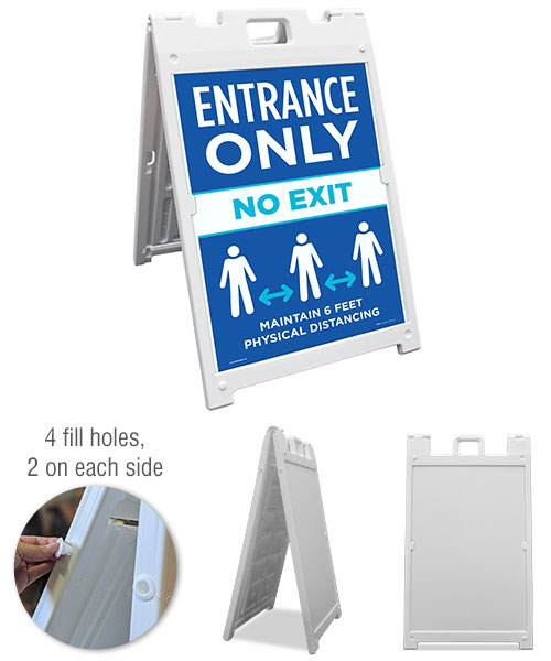 Entrance Only No Exit Sandwich Board Sign