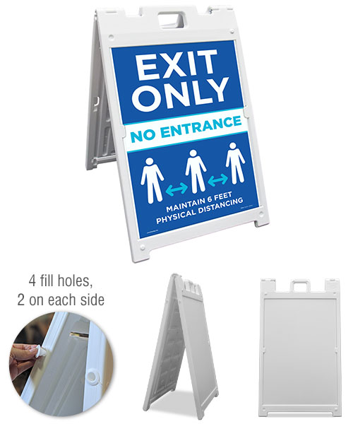 Exit Only No Entrance Sandwich Board Sign