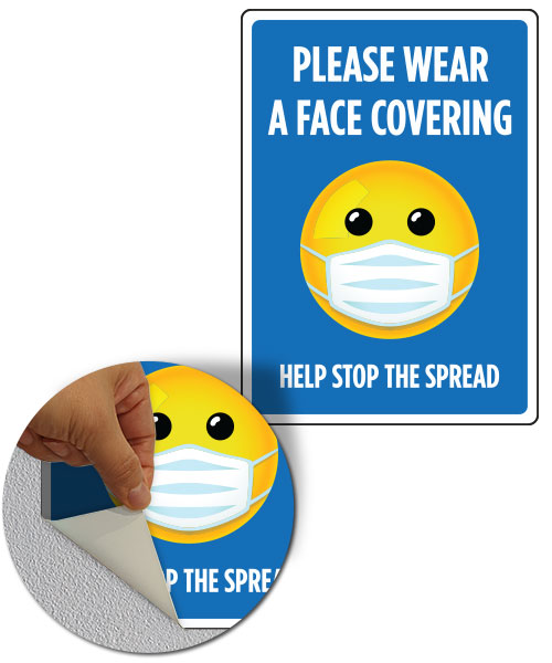 Please Wear A Face Covering, Help Stop The Spread Sign D6523, by ...