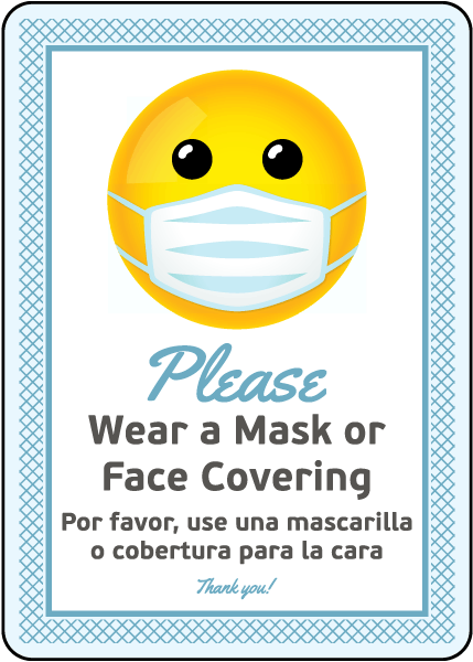 Please Wear A Face Mask Sign