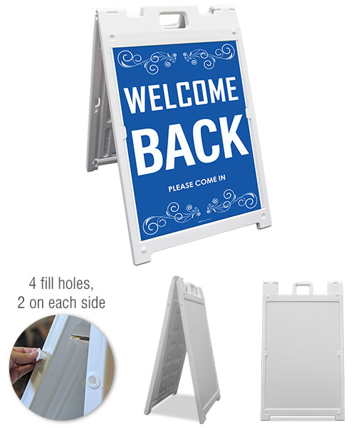 Welcome Back, Please Come In Sandwich Board Sign