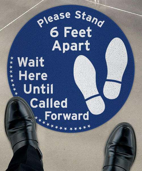 Please Stand 6 Ft Apart Floor Sign