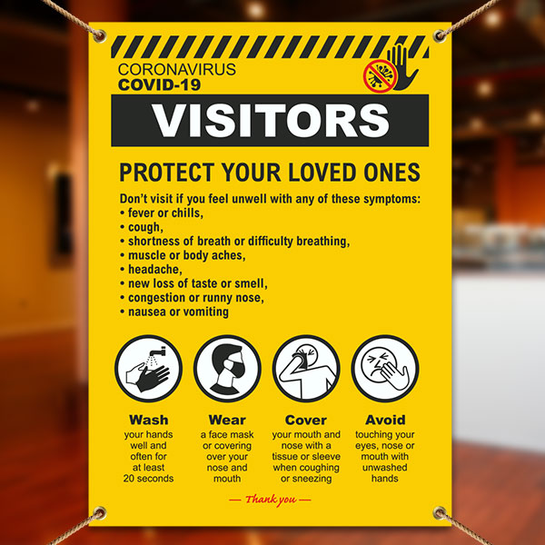 Visitors Coronavirus Infection Control Banner
