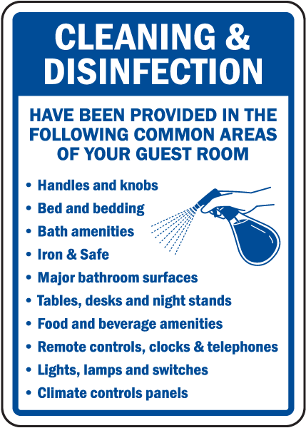 Cleaning & Disinfection Guest Room Sign