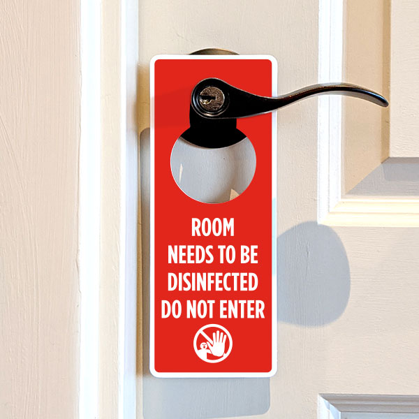 Room Needs Disinfected Do Not Enter Door Hanger
