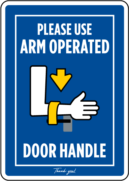 Arm Wing Door Handle Sign