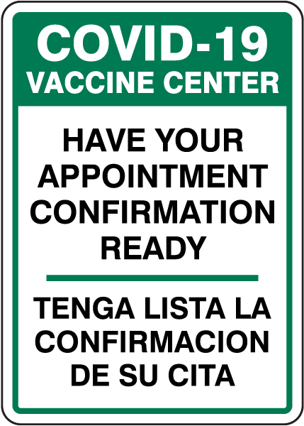 Bilingual COVID-19 Vaccine Center Sign