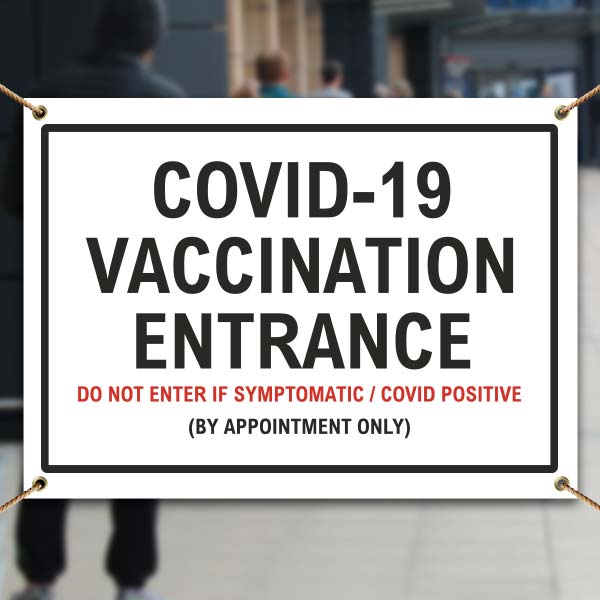 COVID-19 Vaccination Entrance Banner
