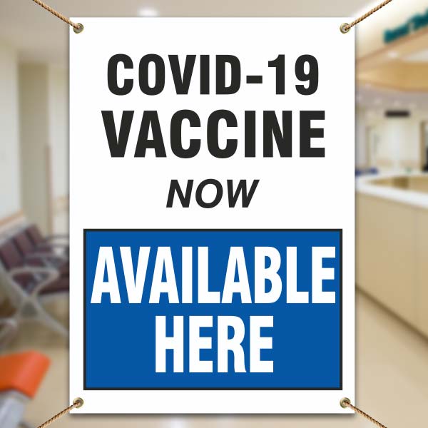 COVID-19 Available Here Banner