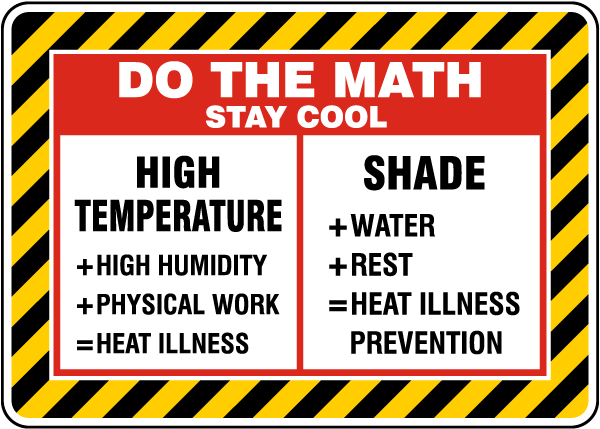 Stay Cool Heat Illness Prevention Sign