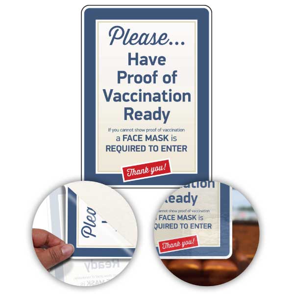 Have Proof of Vaccination Ready Sign