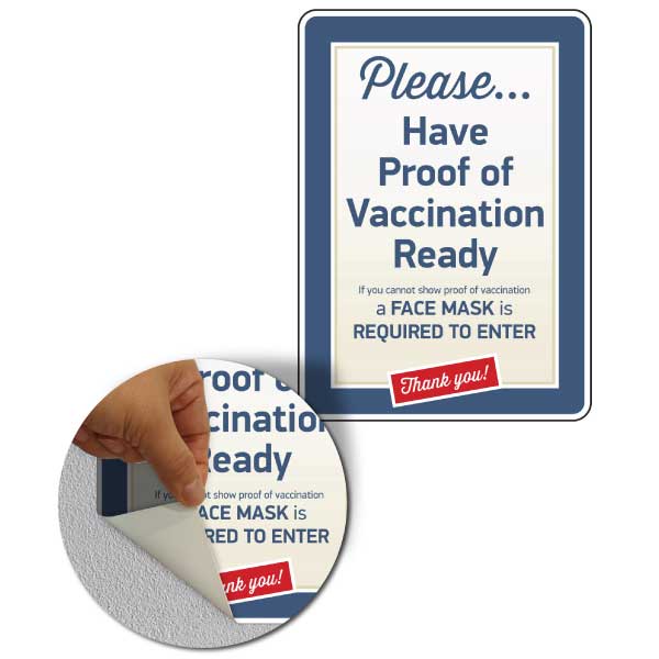 Have Proof of Vaccination Ready Sign