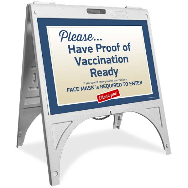 Have Proof of Vaccination Ready Sandwich Board Sign