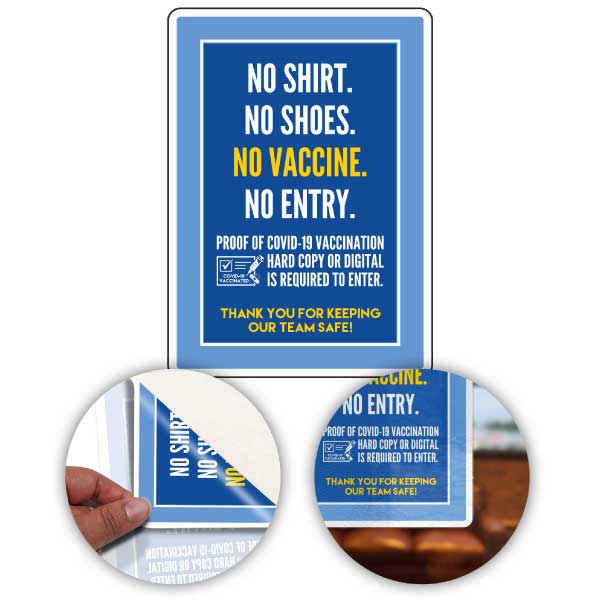 No Vaccine No Entry Sign