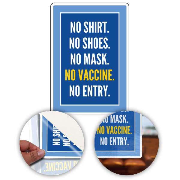 No Vaccine No Entry Sign