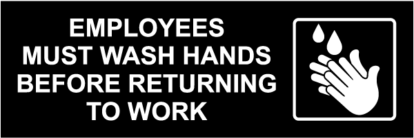 Employees Must Wash Hands Label