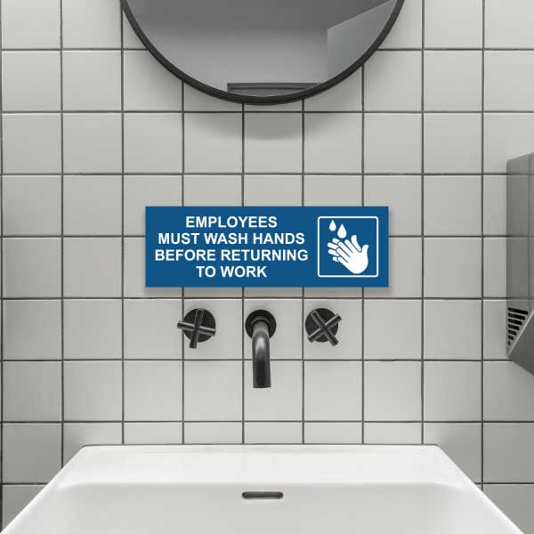 Employees Must Wash Hands Label