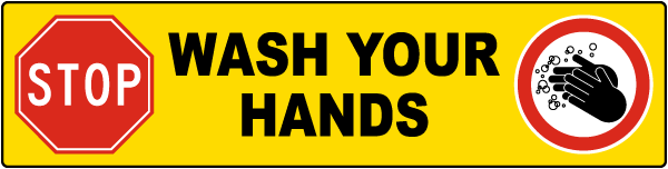 Wash Your Hands Floor Sign