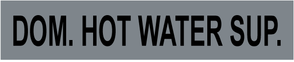 Dom. Hot Water Sup. Self-Adhesive Pipe Marker