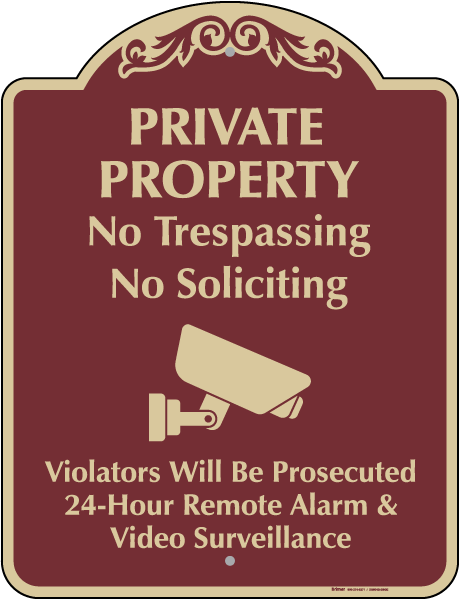 Private Property No Trespassing Sign