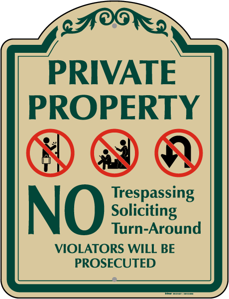 No Trespassing Soliciting Or Turn-Around Sign