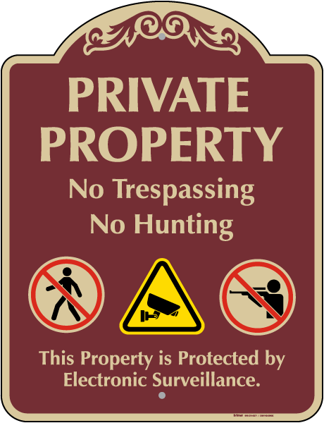 Private Property No Hunting Sign