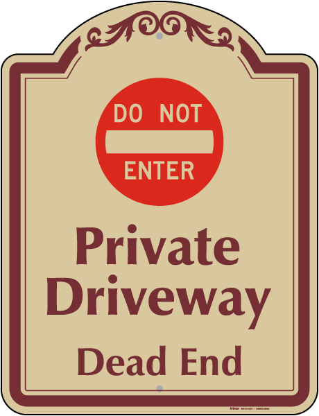 Private Driveway Sign