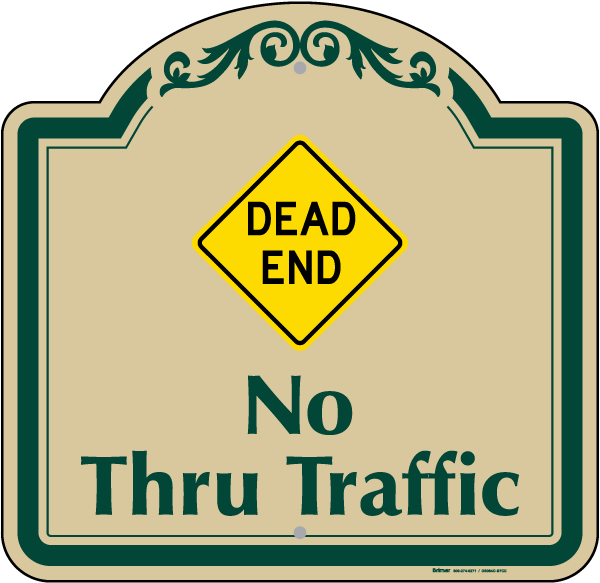 No Thru Traffic Sign
