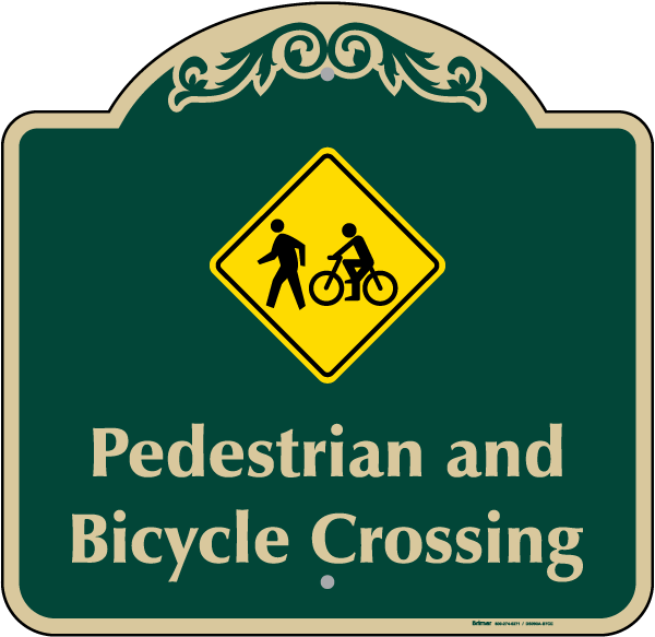 Pedestrian & Bicycle Crossing Sign