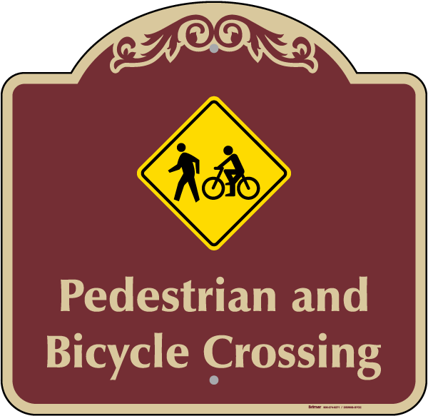 Pedestrian & Bicycle Crossing Sign