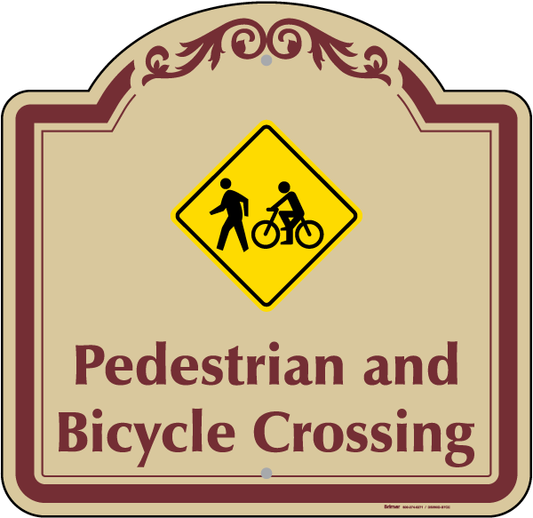 Pedestrian & Bicycle Crossing Sign