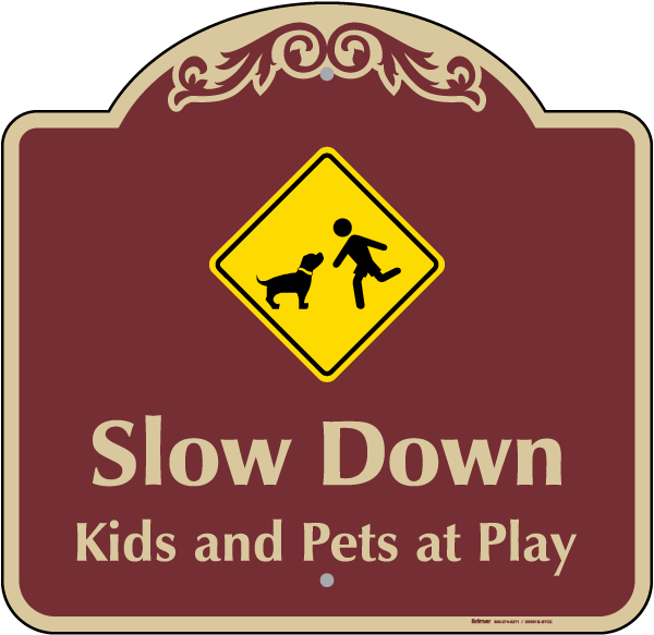 Kids And Pets At Play Sign