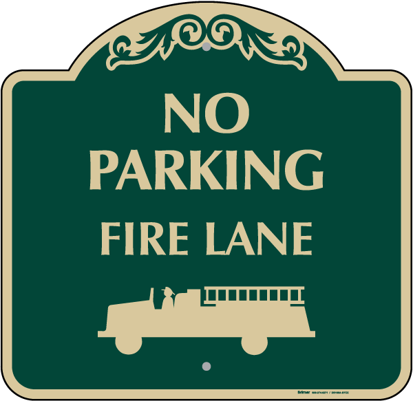 No Parking Fire Lane Sign