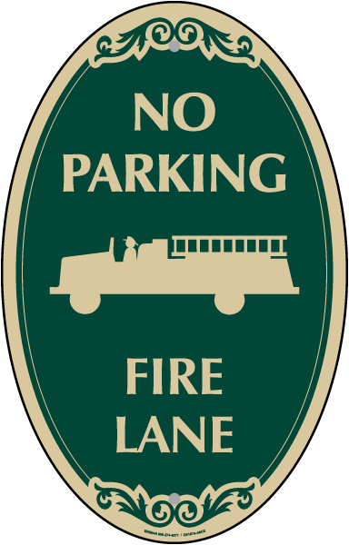 No Parking Fire Lane Sign