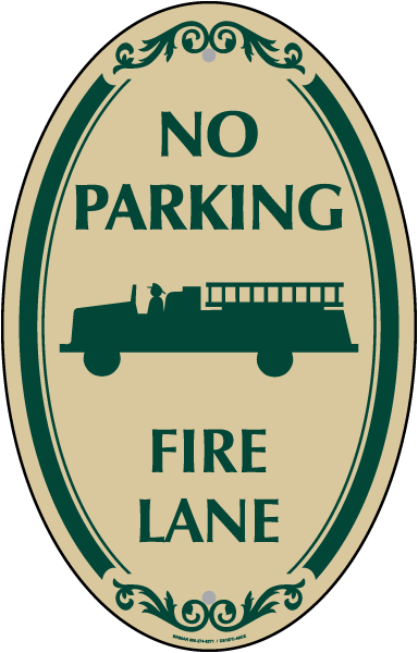 No Parking Fire Lane Sign