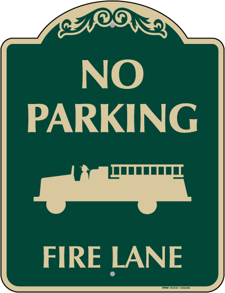 No Parking Fire Lane Sign