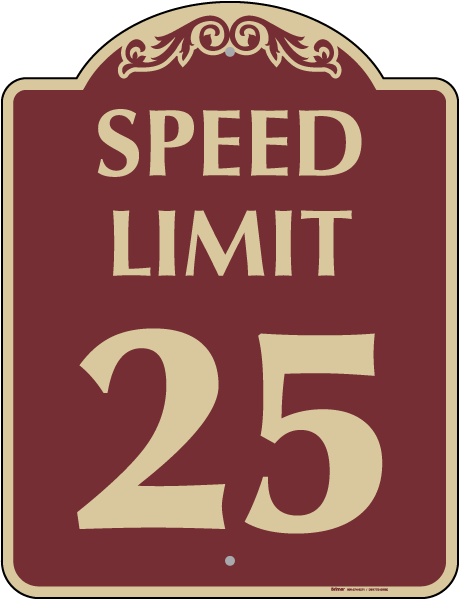 Speed Limit 25 Sign